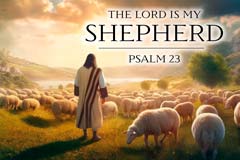 The Lord Is My Shepherd Christian Banner - Church Banner