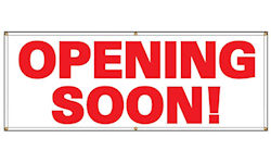 OPENING SOON banner, 3 x 10 Foot Long