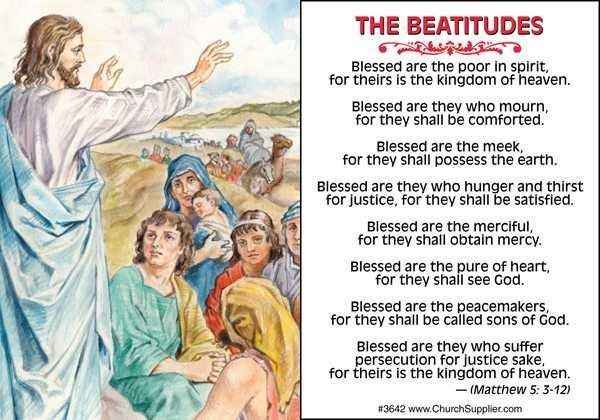 Christs Beatitudes Card Sermon on the Mount