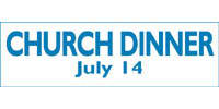 Church Dinner Banner 3 x 8 Foot long