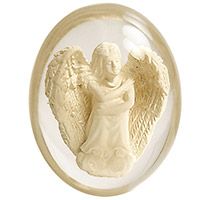 Hope Worry Angel Pocket Stone  Clear