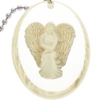 Courage Angel Pocket Stone Key Chain