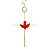 Confirmation Cross With Dove Necklace
