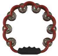 8 Inch Scalloped Tambourine Red