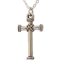 Silver Cross Necklace with Small Silver Cross Pendant