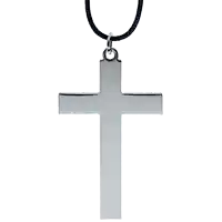 Silver Cross Necklace with a Large Silver Cross Pendant