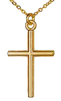 Bar Cross Necklace Gold