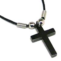 Black Hematite Cross Necklace