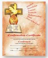 Confirmation Certificate Cross & Dove
