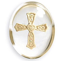 Cross of Jesus Clear Comfort Pocket Stone