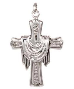 Sterling Silver Draped Cross