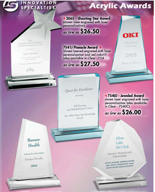 Jeweled Award Clear Acrylic