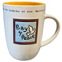 Pray 4 Peace Matt 5:9 Christian Coffee Mug