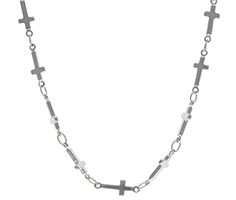 Cross Linked Silver Necklace