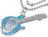 Guitar Watch Pendant Necklace