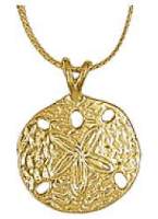 Gold Sand Dollar Necklace