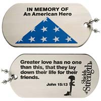 In Memory Of An American Hero Dog Tag Necklace