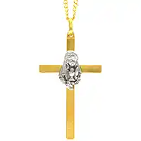Gold First Communion Cross Pendant - Girl