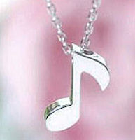 Music Note Necklace for Women