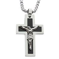 Men's Stainless Steel Crucifix Necklace