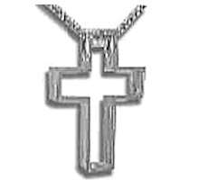 Sterling Silver Open Cross Necklace