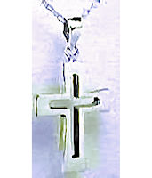 Sterling Silver Outline Cross Necklace