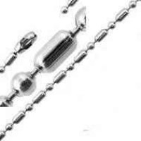Petite Stainless Steel Beaded Chain 19.5 Inch