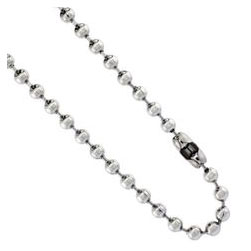 500 Stainless Steel Ball Chains 24" Dog tag Bead Chain 