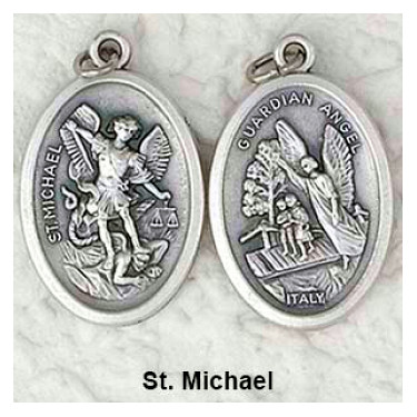 Catholic Religious Medals Pack Of 12 - 1 Inch Oxidized Metal Medals Of Jesus, Mary & Saints - View #7