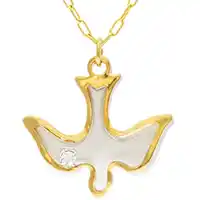 Holy Spirit Dove Necklace Gold