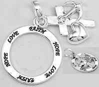 Faith, Hope and Love Charm Necklace