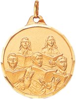 Gold Choir Medallion with Ribbon