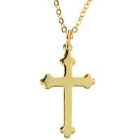 Budded Orthodox Cross Necklace