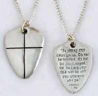 Shield of Faith Sterling Silver Necklace Small
