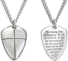 Shield of Faith Sterling Silver Necklace Large