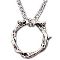 Crown of Thorns Necklace with Silver Crown of Thorns Pendant