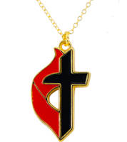 United Methodist Cross Necklace, Methodist Cross Pendant