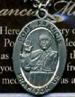 Pope Francis  Necklace With Prayer Card