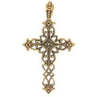 Antique Gold Filigree Cross Pendant