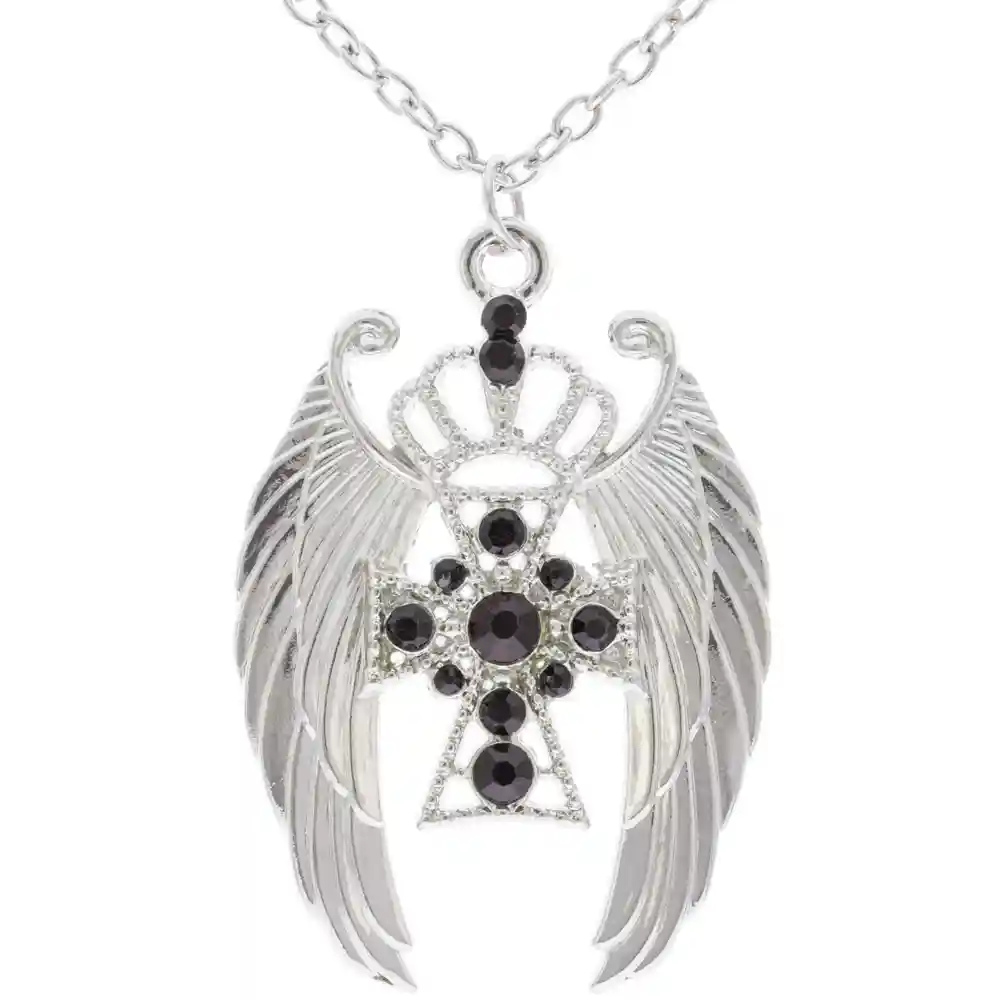 Angel Wings and Cross Pendant Plus Earrings