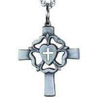 Lutheran Rose Cross Necklace