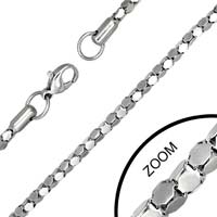 3.5mm Stainless Steel Snake Link Chain Necklace