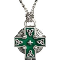 Celtic Cross Urn Necklace for Ashes - Celtic Cremation Jewelry