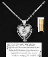 Always in My Heart Memorial Ashes Necklace