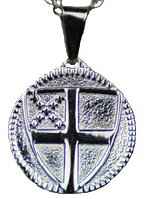 Stainless Steel Episcopal Shield Necklace