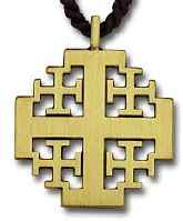 Jerusalem Cross Pendant Gold