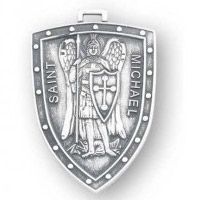 St Michael Shield Sterling Silver Necklace