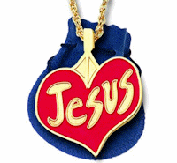 Jesus Heart Necklace for Youth