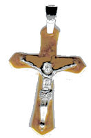 Stainless Steel Crucifix Gold Necklace