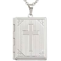 Photo Locket Cross Necklace